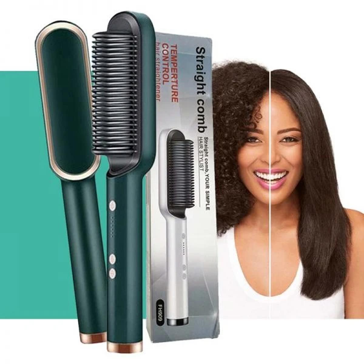 3 in 1 Straightener Comb,Brush & Curler. A Quick Styling Tool For Women & Girls