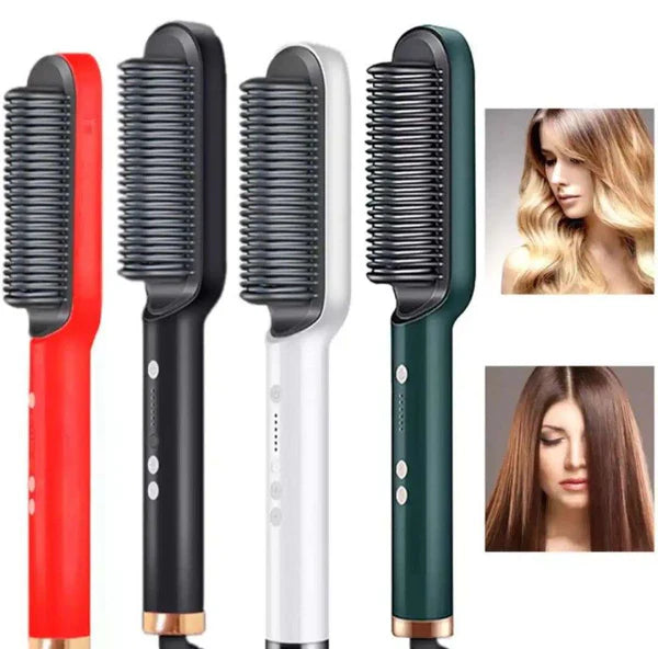 3 in 1 Straightener Comb,Brush & Curler. A Quick Styling Tool For Women & Girls